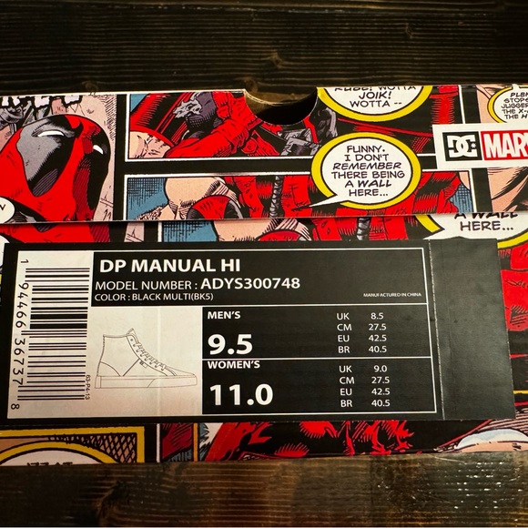 DC Shoes Men’s 9.5 Deadpool Limited edition - Picture 4 of 5